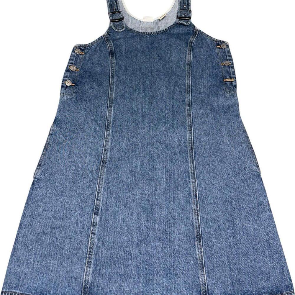 Sz S Levis ALY DENIM JUMPER DRESS overall western cowgirl barn chore y2k vintsge